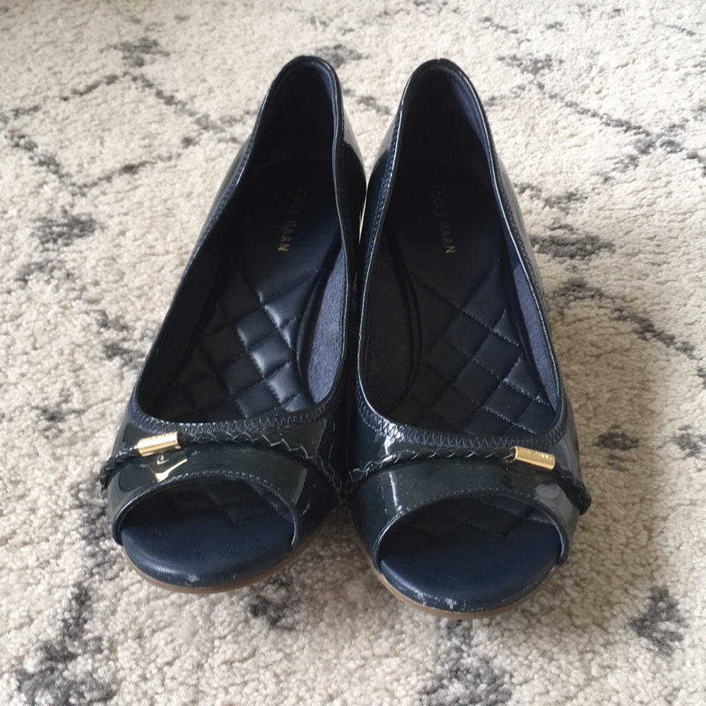 Cole Haan Emory Braided Peep-toe Wedge